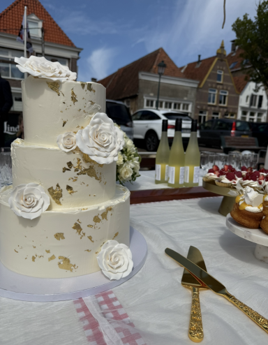 Bruiloft weddingcake